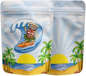 Custom Printed 3.5g 7g 14g 28g 1ounce Aluminum Zipper Resealable <strong>Blunt</strong> <strong>Wraps</strong> Dry Flower Herb Hemp Foil Ziplock Bags - Product Image 6