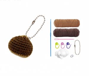 Kit de Crochet DIY pour Débutants : Ornement Châtaigne Amigurumi, Ensemble de Démarrage Tricoté à la Main, Porte-clés Artisanat Fait Main Automne, Jouet Cadeau <span class=keywords><strong>VOSAN</strong></span> - Product Image 1