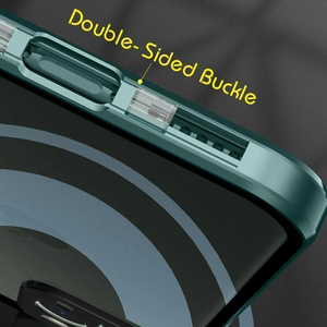 चुंबकीय टेम्पर्ड ग्लास डबल पक्षीय फोन के मामले में बकसुआ ताला फोन कैमरा कवर स्क्रीन रक्षा के लिए <span class=keywords><strong>iPhone</strong></span> 12 13 14 प्रो अधिकतम - Product Image 3