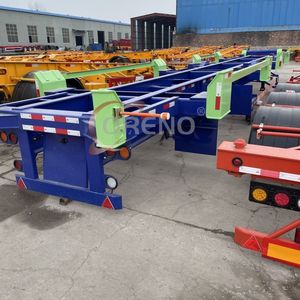 Châssis de semi-<span class=keywords><strong>remorque</strong></span> squelettique pour transport de conteneurs de 20 pieds, 40 pieds et 45 pieds, à 2 <span class=keywords><strong>essieux</strong></span>, fabriqué en usine - Product Image 5