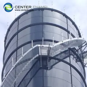 Kaca berlapis baja butir horisontal silo penyimpanan pembuatan