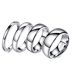 <span class=keywords><strong>Anillos</strong></span> <span class=keywords><strong>de</strong></span> carburo <span class=keywords><strong>de</strong></span> tungsteno abovedados <span class=keywords><strong>de</strong></span> color <span class=keywords><strong>plata</strong></span> pulida <span class=keywords><strong>de</strong></span> 2 mm/4 mm/6 mm/8 mm OAHLAN para parejas, hombres y mujeres, para bodas, compromisos y fiestas. - Product Image 1