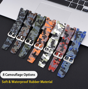 Bracelets de montre camouflage bracelet camouflage bracelets en caoutchouc ceintures pour montre <span class=keywords><strong>Casio</strong></span> GST-210B GST-W300G S300G S110 W100 - Product Image 3