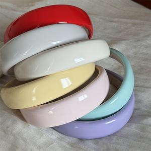 Diadema MIO de PU brillante de colores macarrones sólidos de estilo coreano para niñas, Simple accesorio de moda, accesorios para el cabello de esponja dulce - Product Image 4