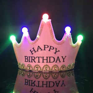 Corona LED de Feliz Cumpleaños para Princesa, Diadema Luminosa, Decoraciones de Año Nuevo y Navidad, Sombrero de <span class=keywords><strong>Pascua</strong></span> en 5 Colores para Niños y Niñas - Product Image 5