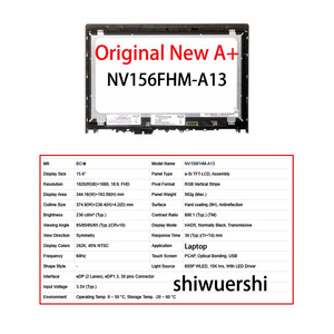 Pantalla LCD Delgada para Portátil de 15.6 Pulgadas al por Mayor, NV156FHM T07 N42 A21 A10 A11 A12 <span class=keywords><strong>A13</strong></span> A20 A22 A46 AW1 T0H T03 T04 para Panel Industrial - Product Image 5