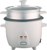 Penanak Nasi Listrik Otomatis 0.6L-6L Kontrol Timer Digital, Panci Dalam Anti Lengket Stainless Steel Bentuk Drum