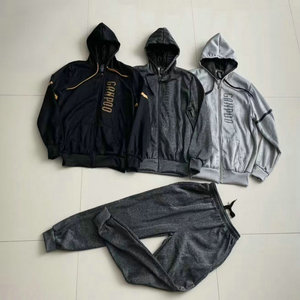 5,45 dólar modelo YQ177 tamaño cremallera completa 2 piezas Jogger Cargo pantalones hombres Joggers trajes pantalones de chándal conjunto de gran tamaño con colores - Product Image 2