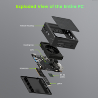 Mini PC de 12.ª Generación Intel N95 N100 N150, Miniordenador con Doble LAN para Juegos, Entretenimiento en el Hogar, Trabajo, Bajo Consumo, Linux/Win, Microordenador