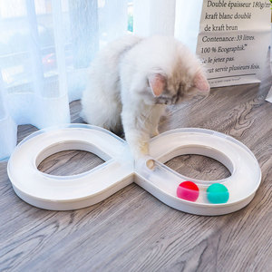 Gioco Interattivo per Gatti con Pista Infinita e Palline Colorate, Divertente Giocattolo per l'Esercizio e il Divertimento dei Felini - Product Image 5
