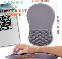 Alfombrilla de Ratón Ergonómica con Reposamuñecas de Espuma Viscoelástica Suave, Base Antideslizante y Duradera para Oficina y Computadora