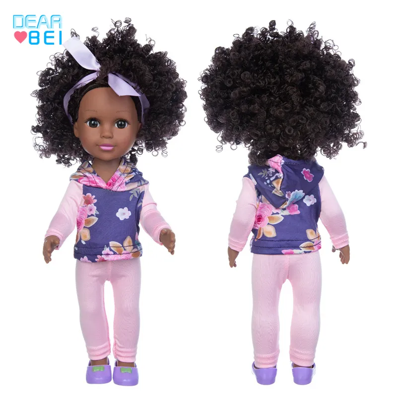 35 см, детские черные куклы, афроамериканская игрушка-Реборн, полностью силиконовая, виниловая, BJD, африканская кукла для девочек, «сделай сам», наряд, детская игрушка, детский подарок