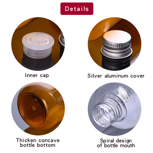 Mini bouteille ronde vide 300ml, contenant en plastique, pour produits cosmétiques, de haute qualité, 10 unités - Product Image 3
