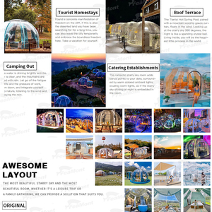 Feamont Hot Bán Dome Khách Sạn Polycarbonate Dome Lều Modular Prefab Dome Nhà Cho Khu Resort Biệt Thự Vườn - Product Image 6