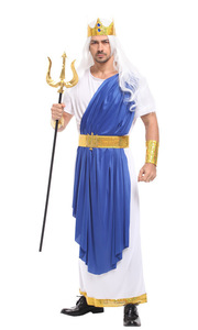 Disfraces de Halloween, Poseidón (mitología griega), Dios del mar, <span class=keywords><strong>Terremoto</strong></span>, Tormenta, Caballo, Ropa de juego de rol de Dios del mar, Hombres adultos. - Product Image 2