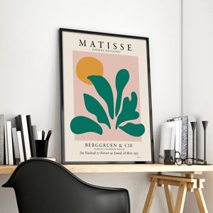JIEKAI Santorini, <span class=keywords><strong>Matisse</strong></span> Wall Art, <span class=keywords><strong>Matisse</strong></span> Cut Out, Neutral Wall Decor, Minimal Poster, PS frame painting - Product Image 1