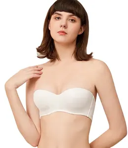 Comfortable Stylish cotton white lace silicone bra Deals 