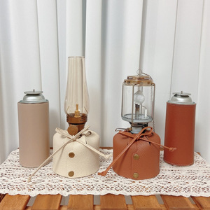 Funda de cuero para cilindro de gas para camping, funda plana para cilindro de gas, funda protectora a prueba de explosiones y golpes, para exteriores - Product Image 2
