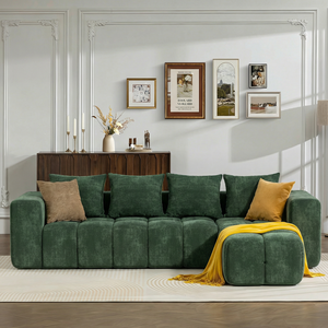 Meroow MS2 UK Stock 282.5cm Modular <b>Sofa</b>, Fast Shipping Tofu Block Deep Seat Sectional Couch - Product Image 1