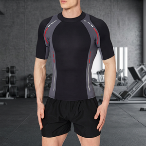 Hukangjie G4Free T-shirt de sport respirant en néoprène 220g pour homme, imprimé par transfert thermique, manches courtes, protection solaire UPF 50+, pour l'extérieur et la gym - Product Image 3