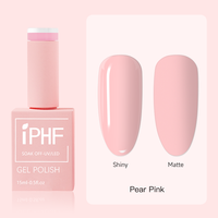 Iphf Rose Bouteille 15ml Uv Gel Résine Couleur Gel Soak Off Vernis À Ongles En Gros Hema Free Vernis À Ongles Gel Ensemble