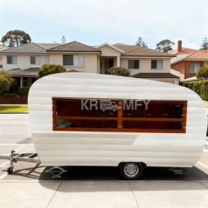 <b>Top</b> Opening Fiberglass Window Cart Street Truck Coffee Mobile Kitchen Fast Food Trailer Fully Equipped Snack Food Candy - Product Image 2