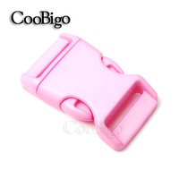 100 pièces 3/4 "en plastique coloré profilé côté libération boucles taille pour Paracord Bracelets animaux collier sac à dos sangle pièces # FLC155