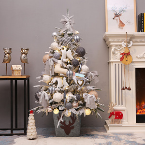 Árbol de Navidad artificial de 1,5 m decorado con adornos, luz de árbol de Navidad, adornos navideños para decoración del hogar - Product Image 1