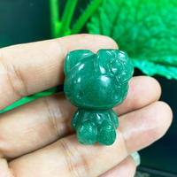 Figurine de chat en pierre de cristal naturelle personnalisable de 1,5 pouce, sculptée à la main, décoration intérieure, Sialia Feng Shui, tendance de la mode