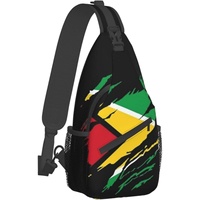 Sac à bandoulière drapeau Guyana, sac à dos croisé patriotique grande capacité pour voyage, randonnée, sac de poitrine, sac à bandoulière pour hommes et femmes, promotionnel