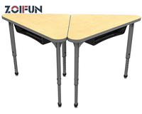 Tables et chaises d'école modernes de style américain, réglables, empilables, tables et chaises combinées pour salle de classe