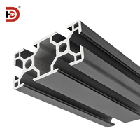 Perfil de Aluminio Industrial Negro 3060, Extrusión de Aluminio para Línea de Transporte, Línea de Ensamblaje, Automatización, Estructura de Banco de Trabajo