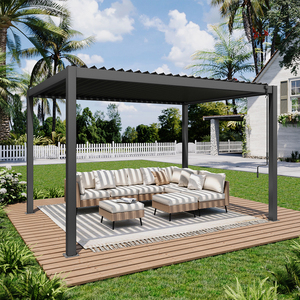 ศาลาพักผ่อนกลางแจ้งอลูมิเนียมหรูหราทันสมัย LFL คุณภาพสูง สำหรับสวน ระเบียง รับประกัน 10 ปี ประกอบง่าย มีไฟ LED เป็นตัวเลือก - Product Image 3