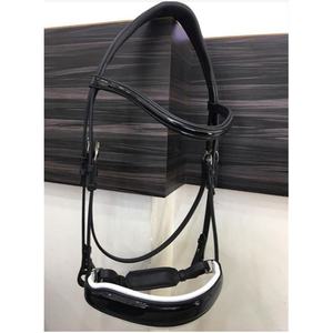 บังเหียนขี่ม้าหนังแท้พร้อมตะเข็บแฟนซีบังเหียนขี่ม้าหนังแท้ทนทานสไตล์ตะวันตกพร้อมโลโก้ที่กำหนดเอง - Product Image 2