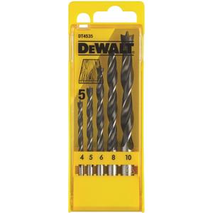 DeWalt <b>Wood</b> <b>Drill</b> <b>Bits</b> Set 4 5 6 8 10 Mm For Woodworking - Product Image 1