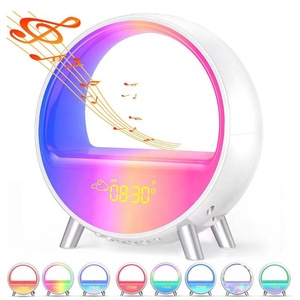 Lonvel Archy-Shape Lamp Full Moon Shape Atmosphere Lamp with Big LED RGB Lights Music <strong>Speaker</strong> Multifunction Wifi Table Lamp - Product Image 6