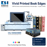Mesin Pencetak Tepi Buku Digital Otomatis Penuh CSJ-EDGE3000 Printer Inkjet untuk Pemasok Buku Hardcover dengan Tepi Disemprot