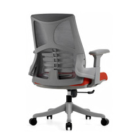 Chaise de bureau ergonomique moderne pivotante en maille, réglable, de luxe, avec accoudoirs et soutien lombaire en nylon