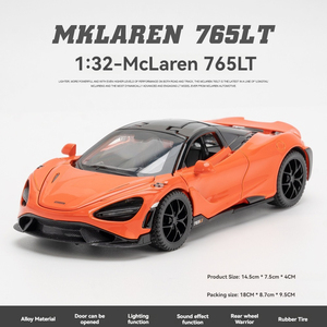 Modelo de Coche de Aleación Fundida a Presión 1:32 McLaren <span class=keywords><strong>765LT</strong></span> con Sonido y Luz, Función de Retroceso, Puertas Abatibles, para Decorar y Coleccionar - Product Image 5
