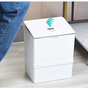 Automatic Intelligent Trash Can Creative Sensing Household Electric smart Garbage Can with light and garbage bag storage