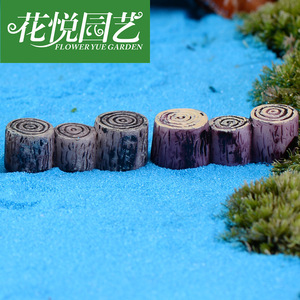 Pieux en bois, piliers de pont, souche d'arbre, petits ponts, mousse, ornements de micro-paysage, artisanat en résine, décoratifs - Product Image 2