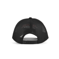 Recién llegado, sombrero de 5 paneles, logotipo bordado en 3D, gorra de camionero negra, Cierre trasero a presión ajustable, gorra de malla de alta calidad