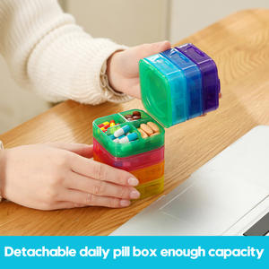 Pastillero Portátil Desmontable de 7 Días con 4 Compartimentos de Material ABS para Viajes y Uso Diario - Product Image 4