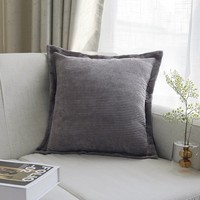 Housse de coussin moderne en velours côtelé tissé pour la maison, 45x45cm, vente en gros