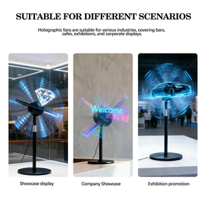 Soporte de Escritorio Missyouhologramfan para Ventilador Holográfico LED de 3.9-19.7 Pulgadas, Altura Ajustable, Base de Metal, Exhibición Publicitaria para Ferias Comerciales - Product Image 3
