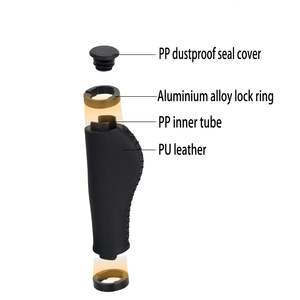 Poignées de vélo <span class=keywords><strong>vintage</strong></span> 22 mm en cuir PU, absorbant les chocs, antidérapantes, pour vélo et trottinette, accessoires de vélo - Product Image 4