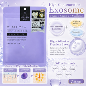 Mascarilla Facial 1st Derma Laser Super Exosome 100 (7 Unidades) de Calidad, Antienvejecimiento, Cuidado de Poros, Fragancia a Miel, Orgánica, con Envoltorio de Regalo - Product Image 4