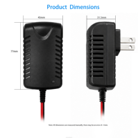 Chargeur de batterie au plomb 24V 1.5A professionnel HAOXING pour voiture électrique pour enfants, protection OVP/OCP, prise EU, PC+ABS ignifuge