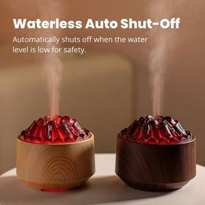 Flame Air Humidifier <b>Light</b> Wood Grain 300ml Easy One-Button Operation - Product Image 1