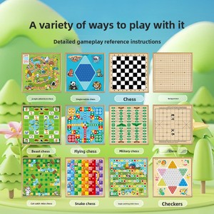 Tất cả-trong-một đa chức năng bay cờ vua gomoku cờ Set trẻ em tương tác bảng nhựa đồ chơi thiết yếu CHA mẹ-con - Product Image 5